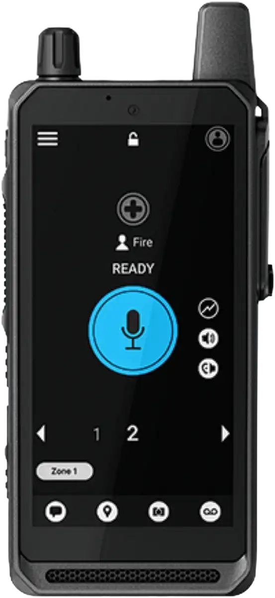 Produktbild på MCX-smartphone Motorola LEX L30 tagen rakt framifrån.